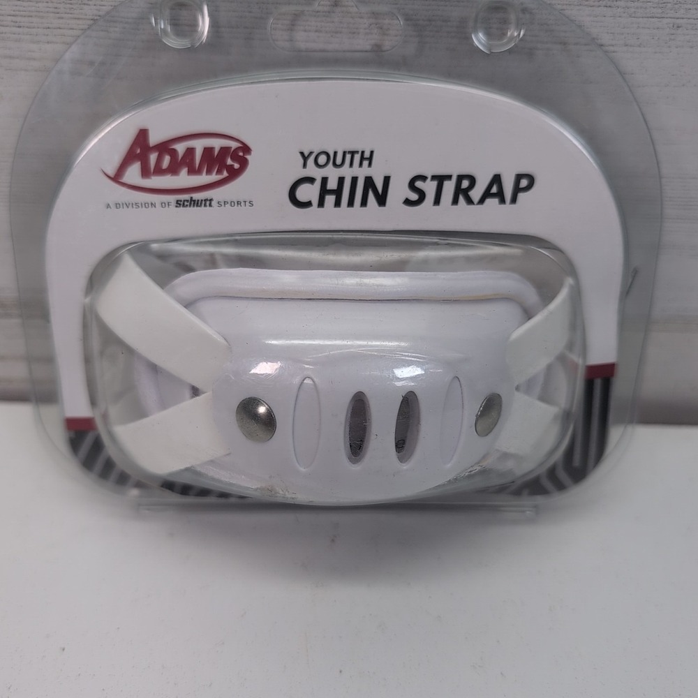 NEW Adams Football Helmet Youth Hard cup Chin Strap all‎ White Schutt R2